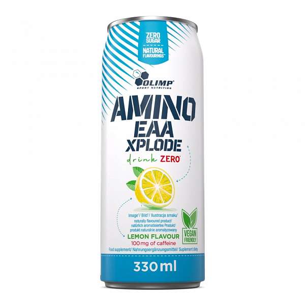 EAA Xplode Drink Zero, sycený drink s aminokyselinami a kofeinem, Olimp - Příchuť: Citrón